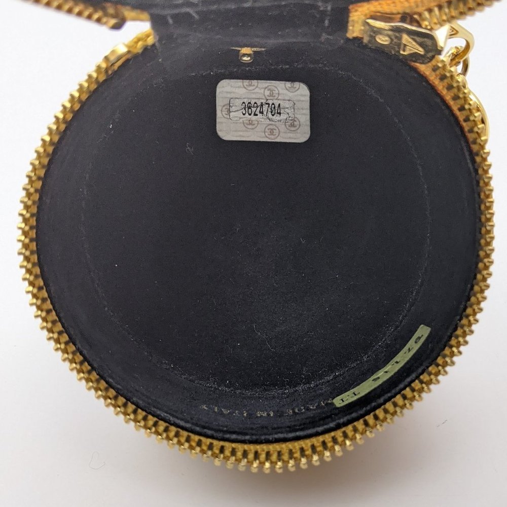 SOLD Chanel Yellow Leather Round Jewelry Case - Picture 6 of 7